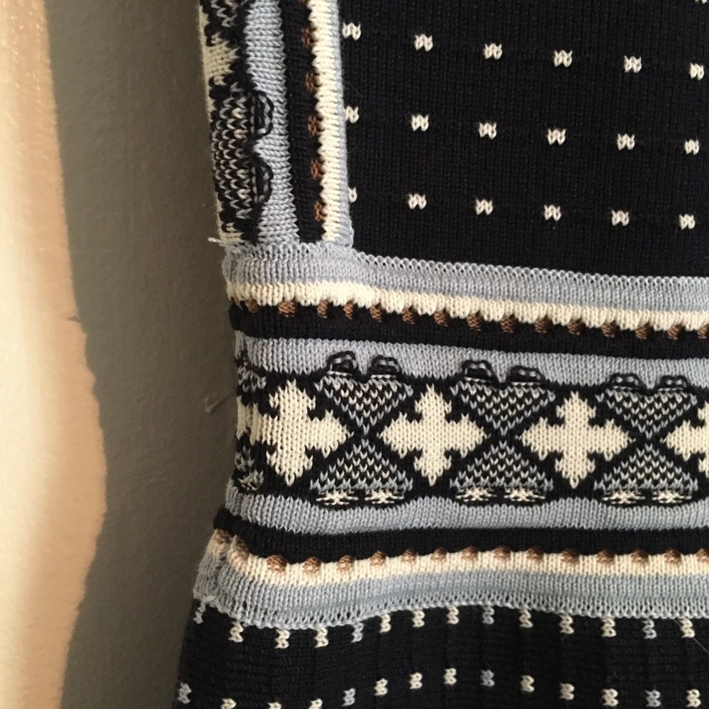 Tory Burch NWT Navy Mini Geo knit dress Sz SM new - Picture 7 of 16